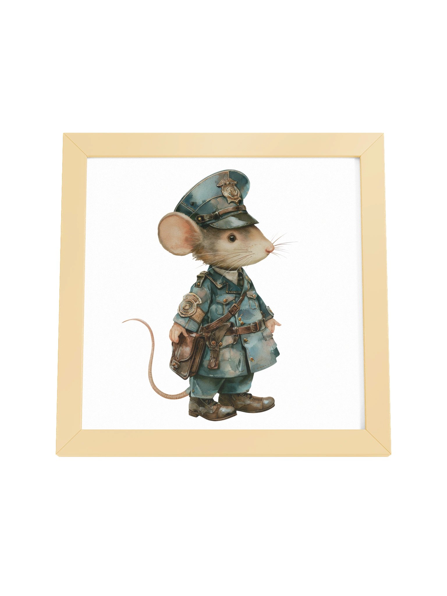 Faithful Duty — The Watchful Village Mouse Framed Art Print (10x10") product image (8)