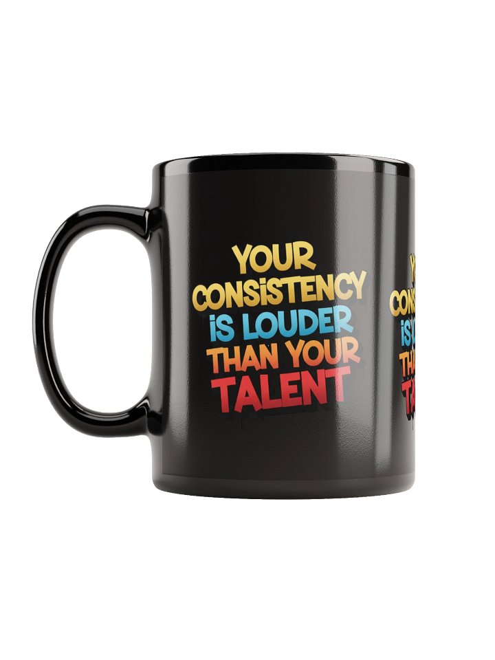 Louder Than Talent — Glossy Black Motivational Mug product image (2)