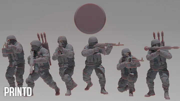Russian Infantry - Modern Warfare Wargame Hobby Resin Scale Models product image (2)