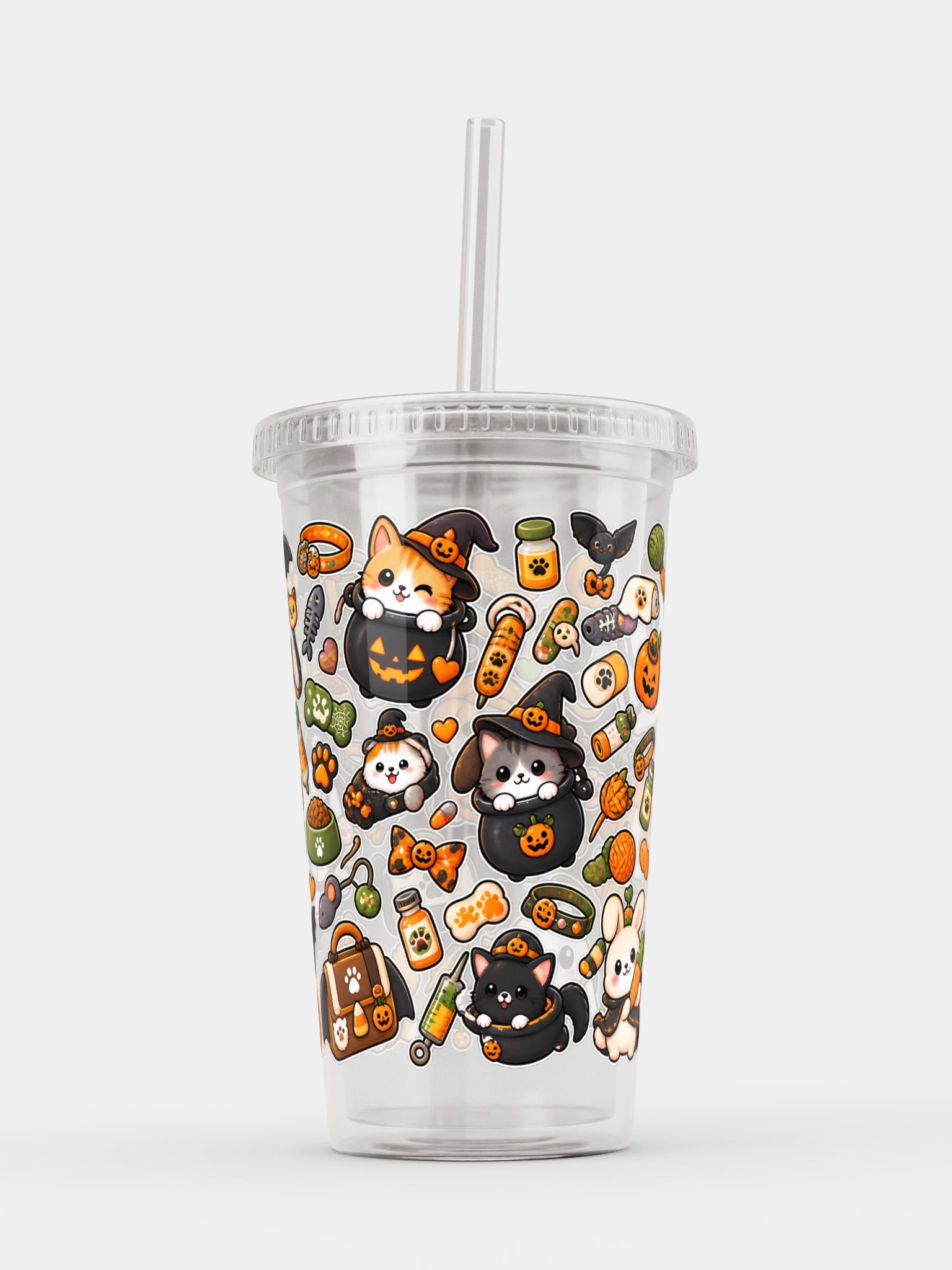 Halloween x Veterinarian Mashup Clear Wall Tumbler 16 Oz (473 ml) product image (6)