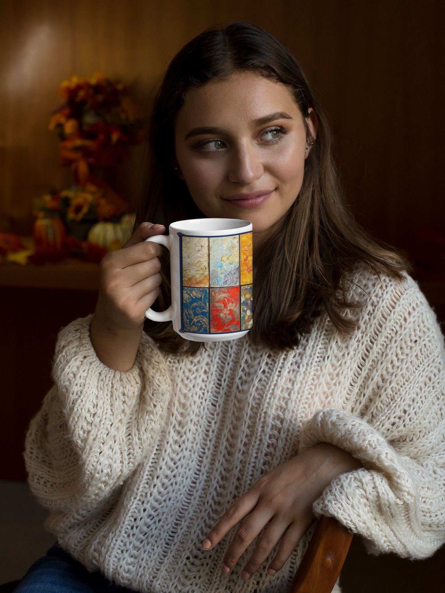 Floral Collage Tile Mug 15oz product image (7)