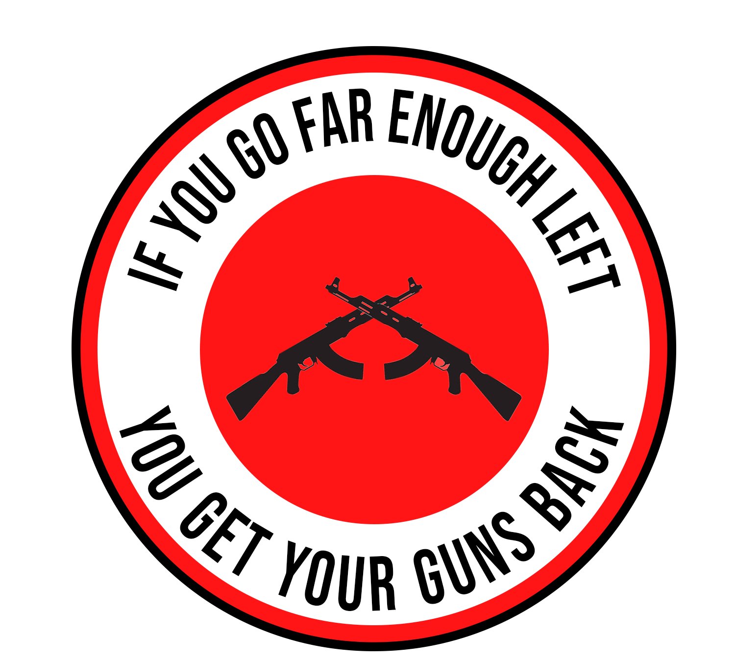 Far Enough Left Sticker product image (1)