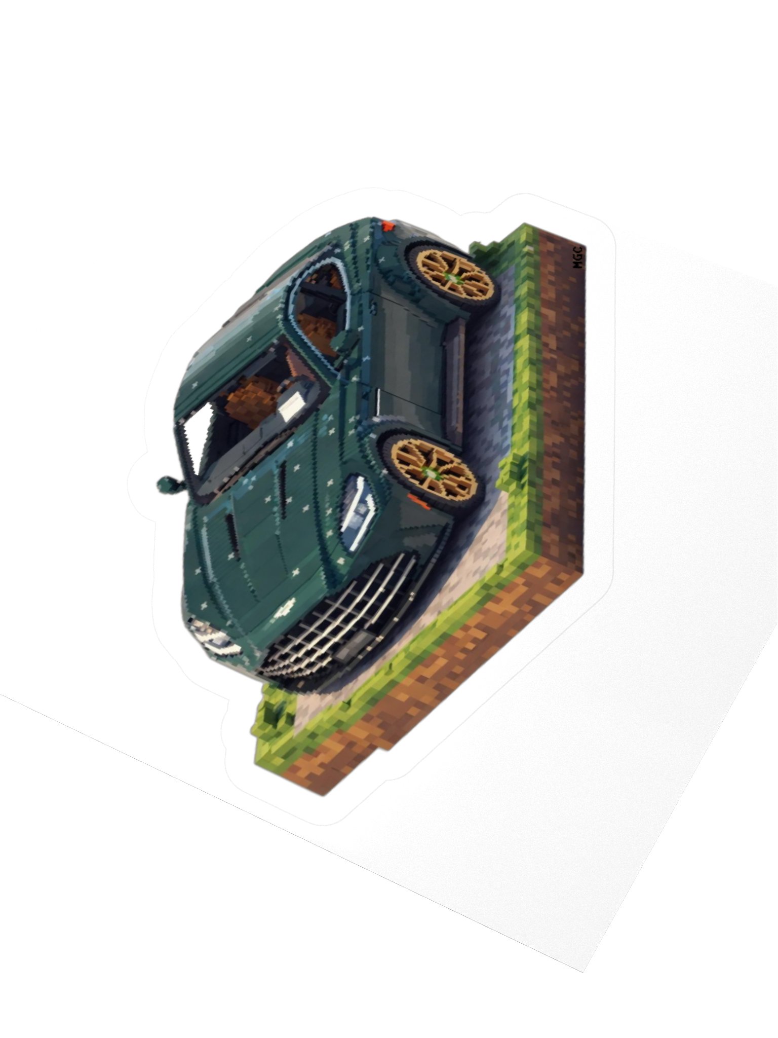 Green Aston Martin Vantage Sticker (Pixel, Retro, Minecraft) product image (7)