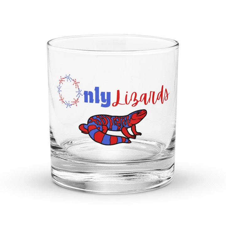Only Lizards Rocks Glass product image (1)