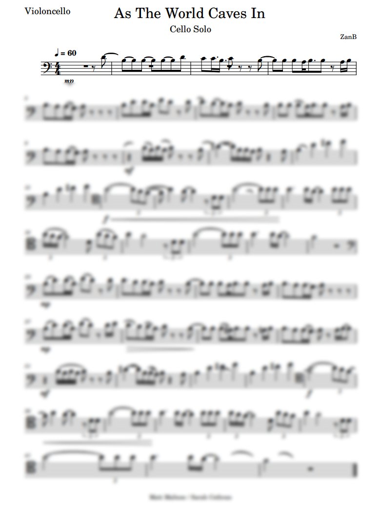 Matt Maltese - As The World Caves In (Cello Solo) product image (1)