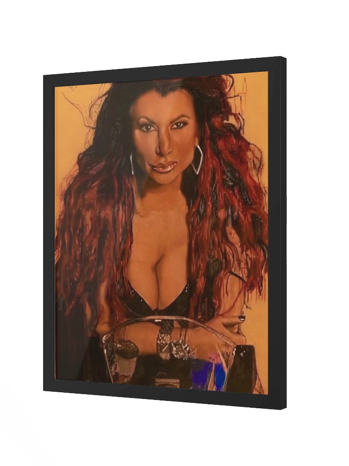 Lisa Colored Pencil Drawing Print Framed product image (2)