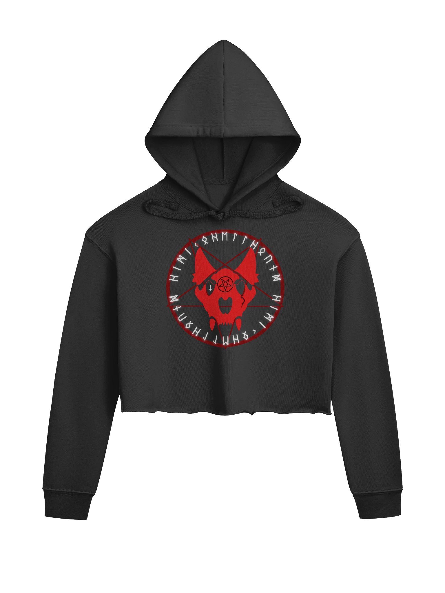 logo crop top hoodie product image (1)