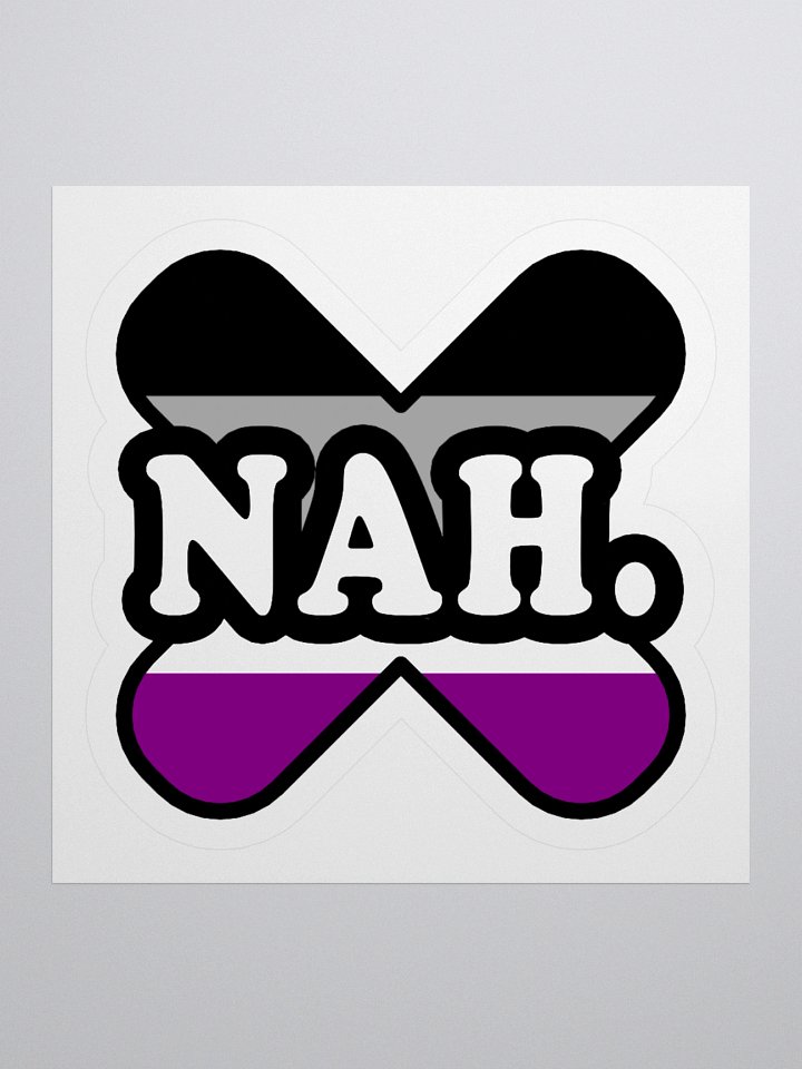 Asexual "Nah" sticker product image (1)