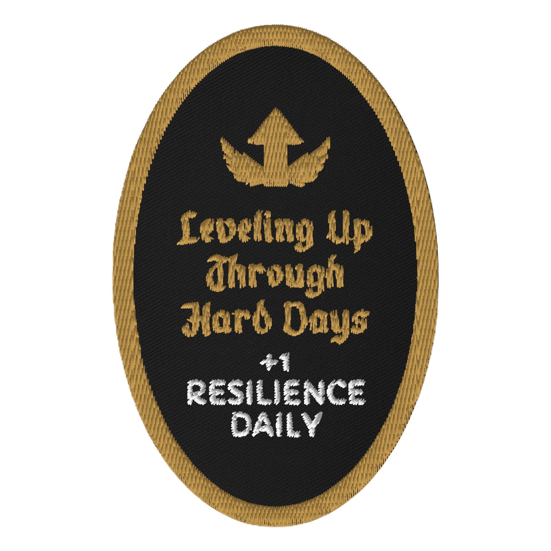 Leveling Up Through Hard Days Patch | Resilience & Chronic Illness Patch product image (1)