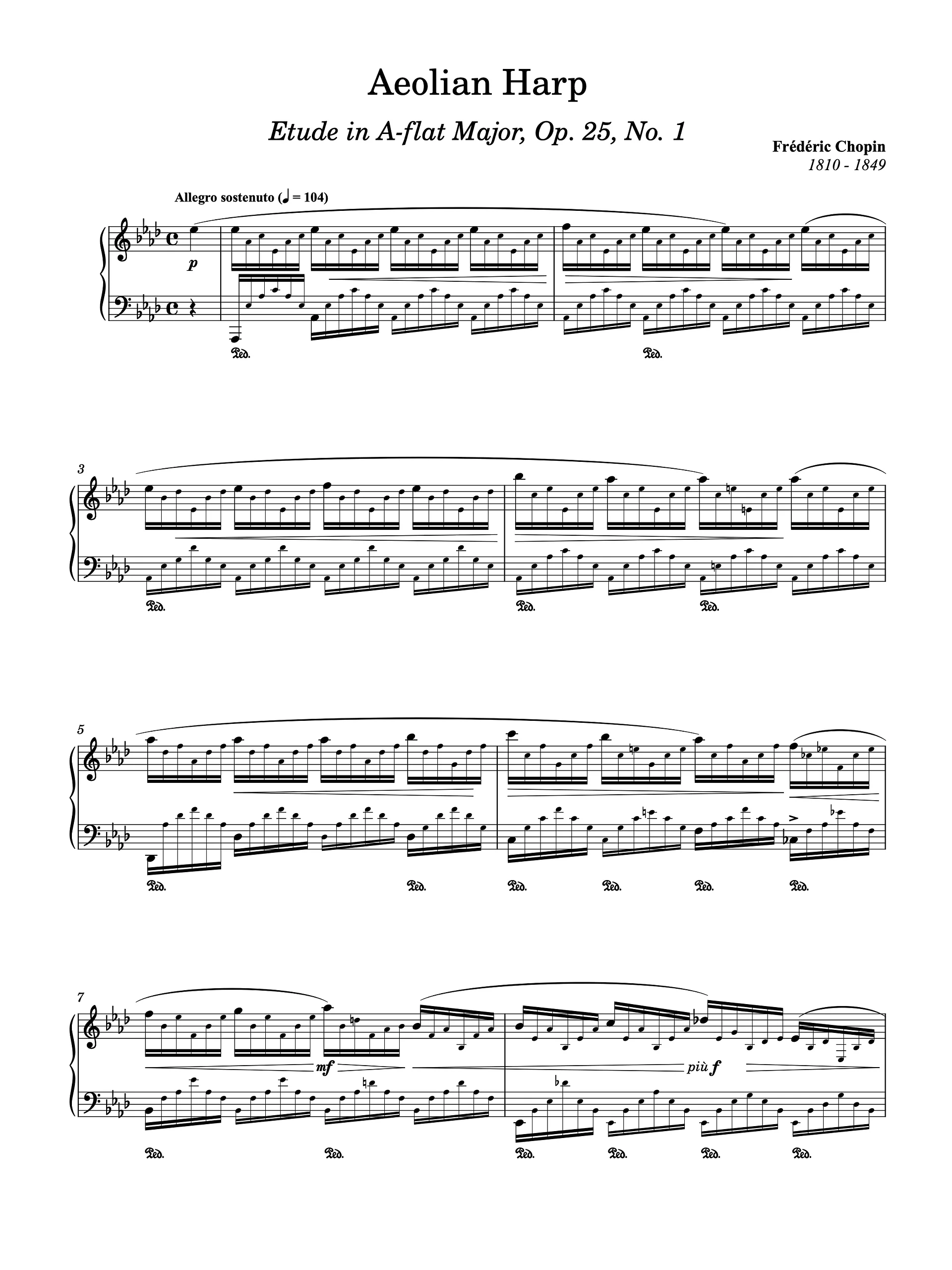 Étude in A-flat Major, Op. 25, No. 1 “Aeolian Harp” product image (1)