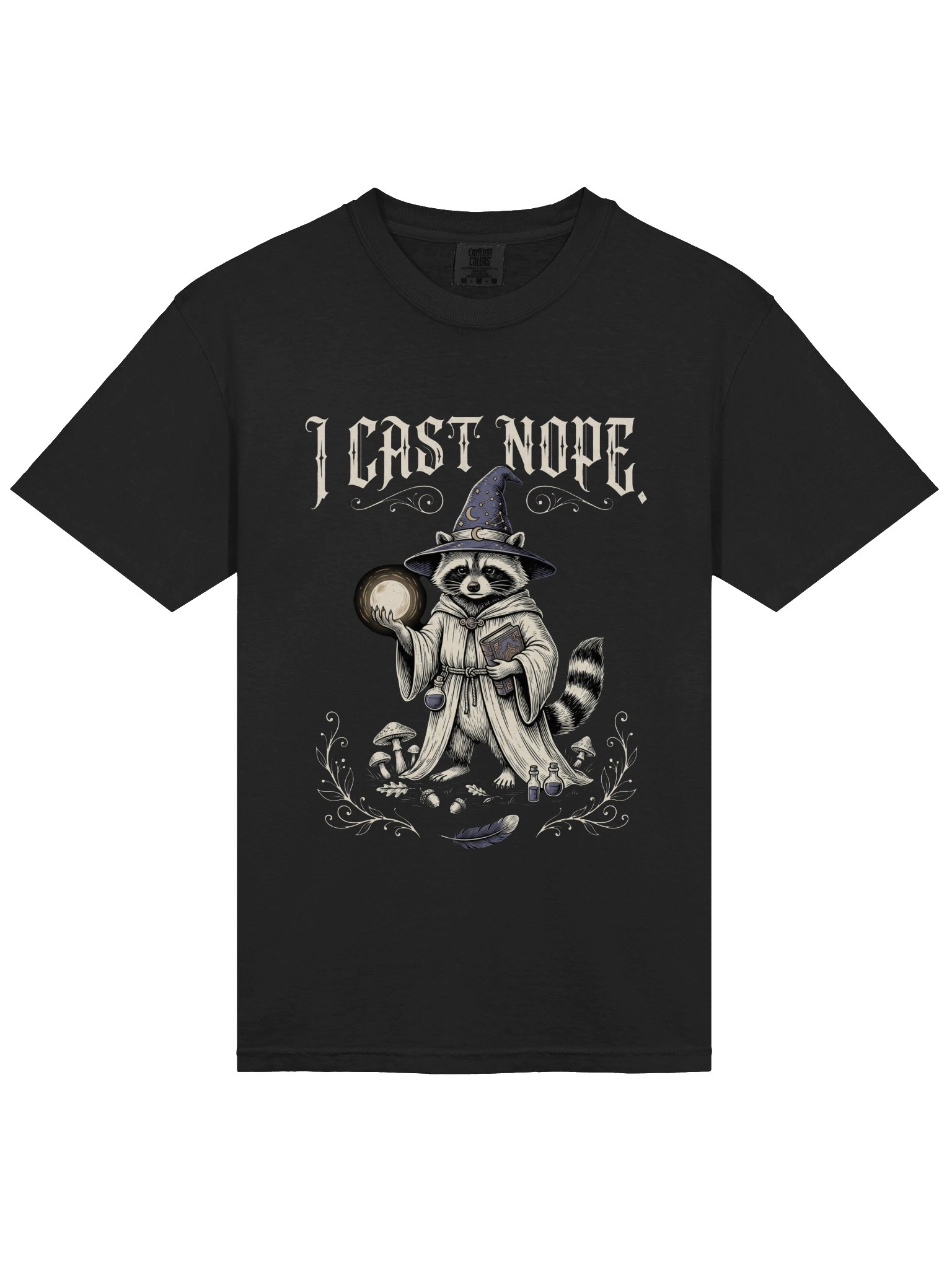 I Cast Nope Wizard Raccoon T-Shirt product image (1)