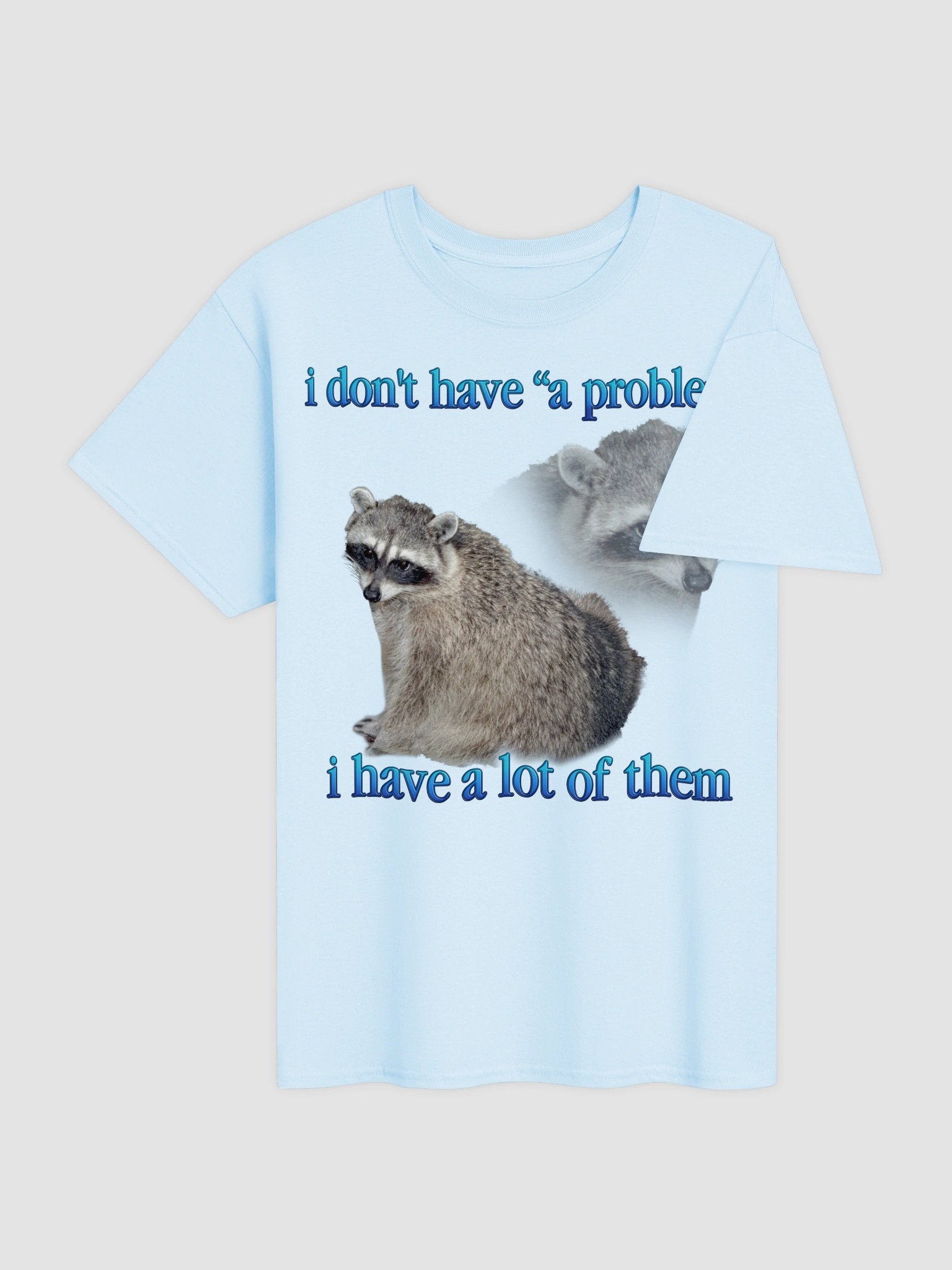 I don't have a problem Raccoon T-Shirt product image (16)