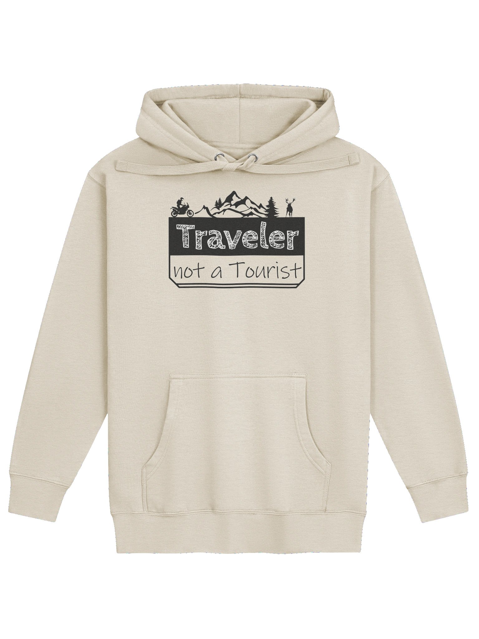 Traveler not a Tourist | Women's Adventure Motorcycle Hoodie product image (1)