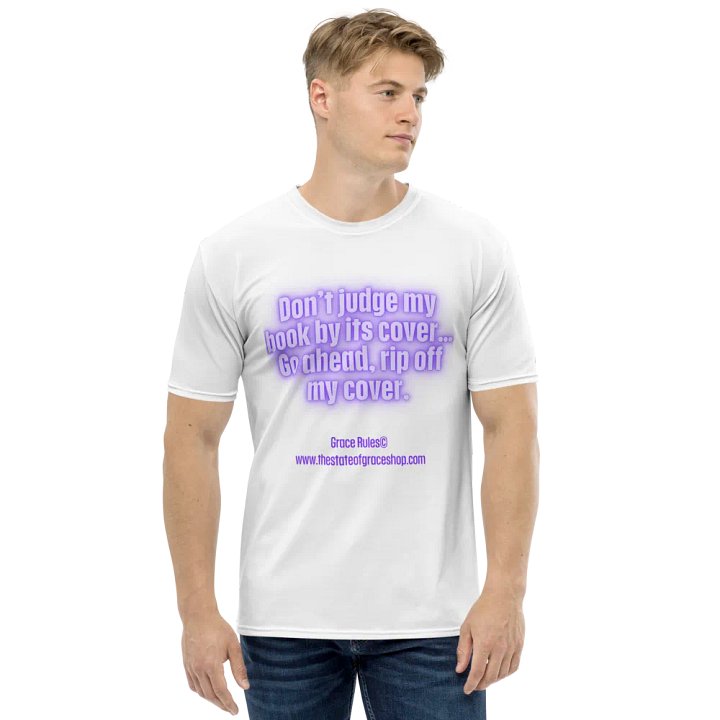 FUNNY TEES 4 U FOR MEN “Don’t judge a book by its cover. Go ahead. Rip off my cover.” product image (1)
