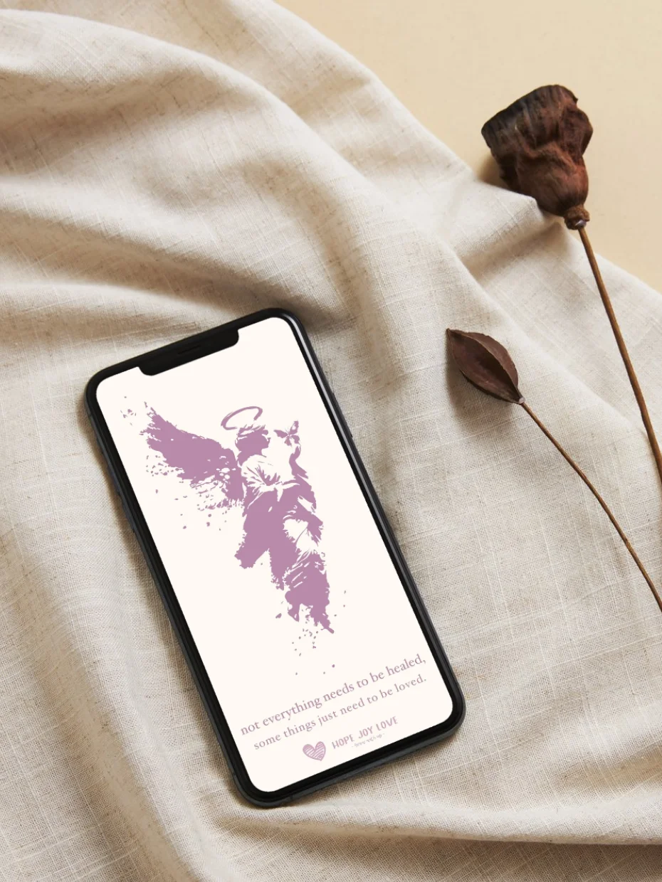 The Angel and the Butterfly Phone Wallpaper Bundle product image (1)