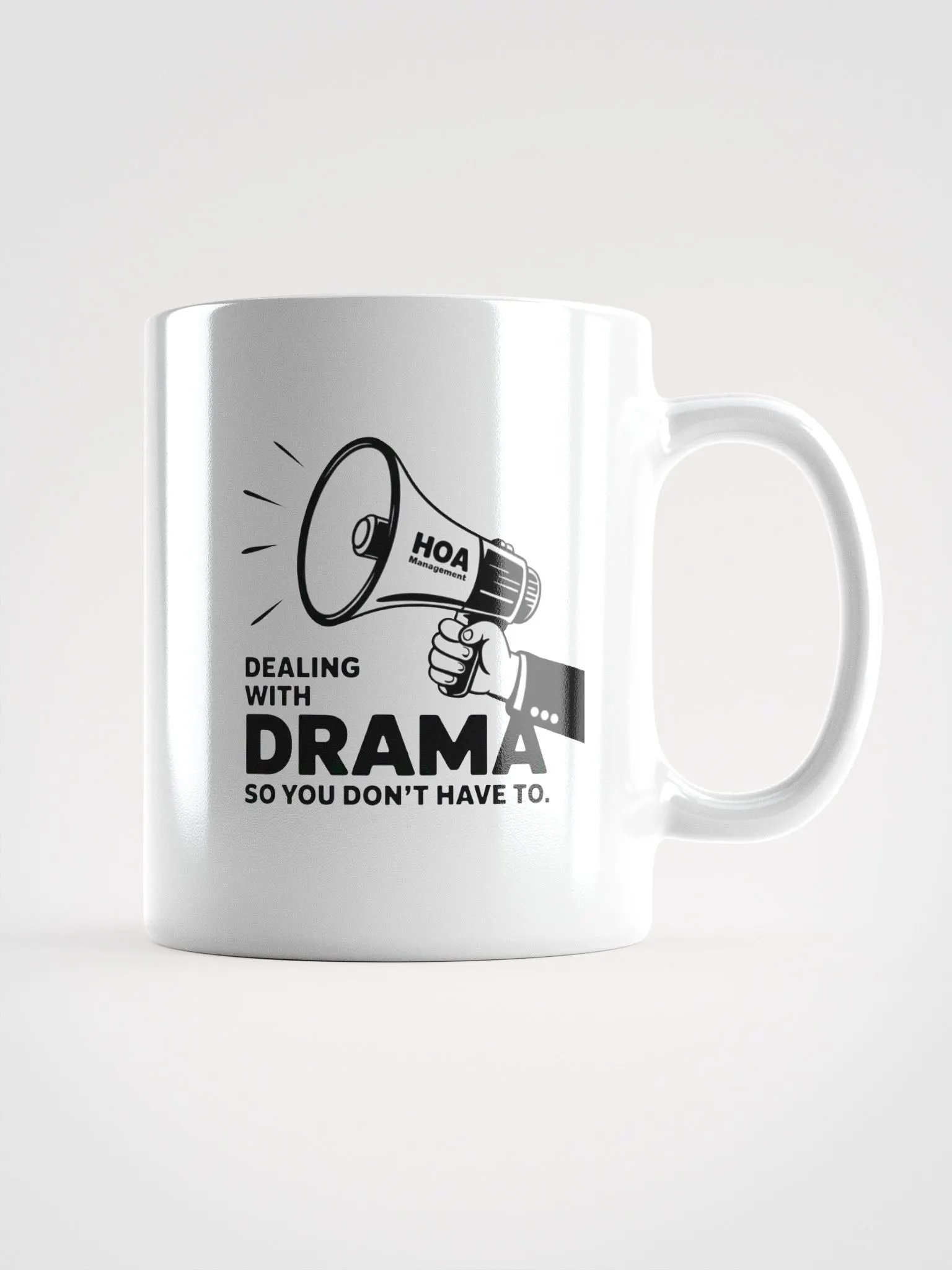 HOA Management Drama White Glossy Mug product image (3)