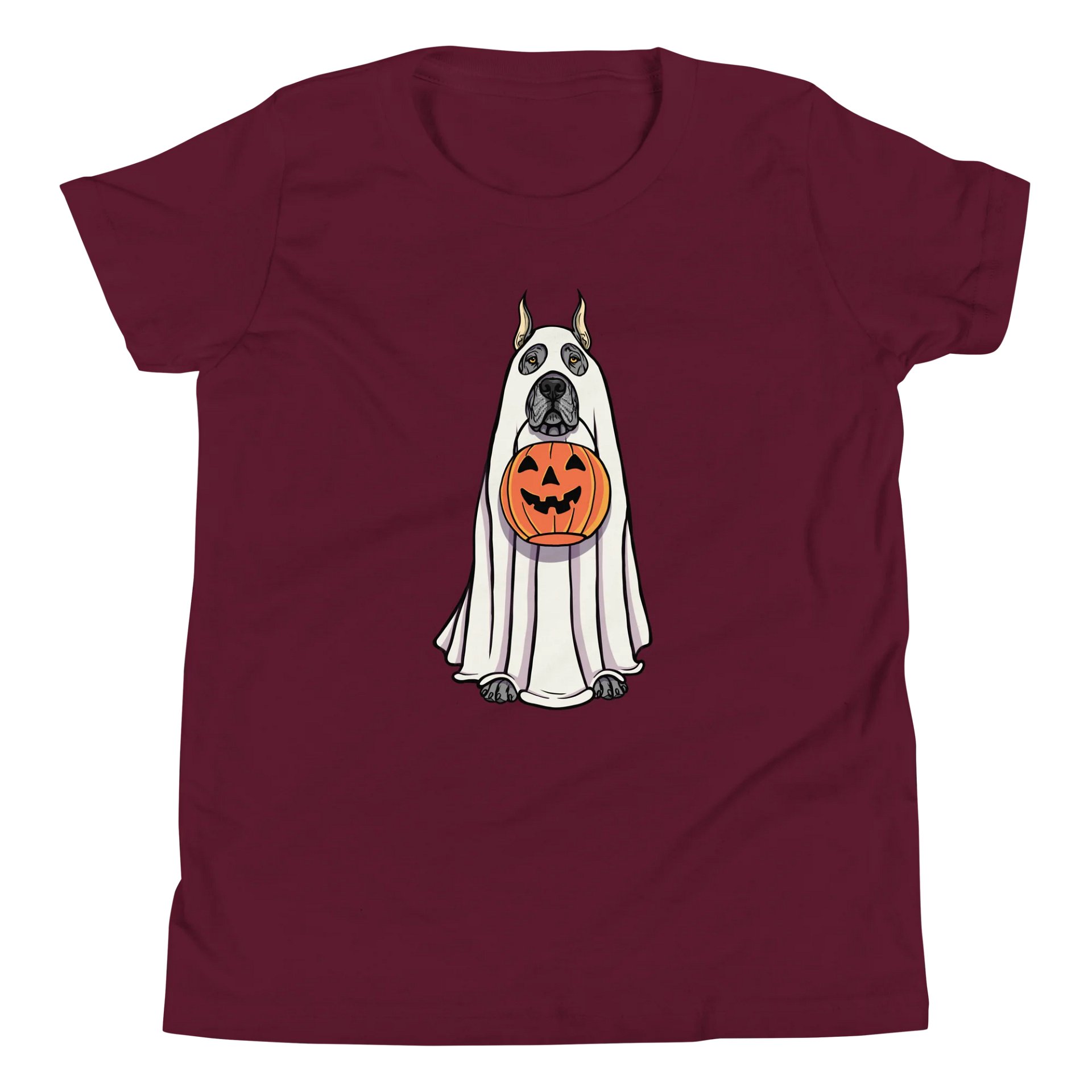 Halloween Great Dane(Gray, Cropped Ears) Youth T-Shirt product image (5)