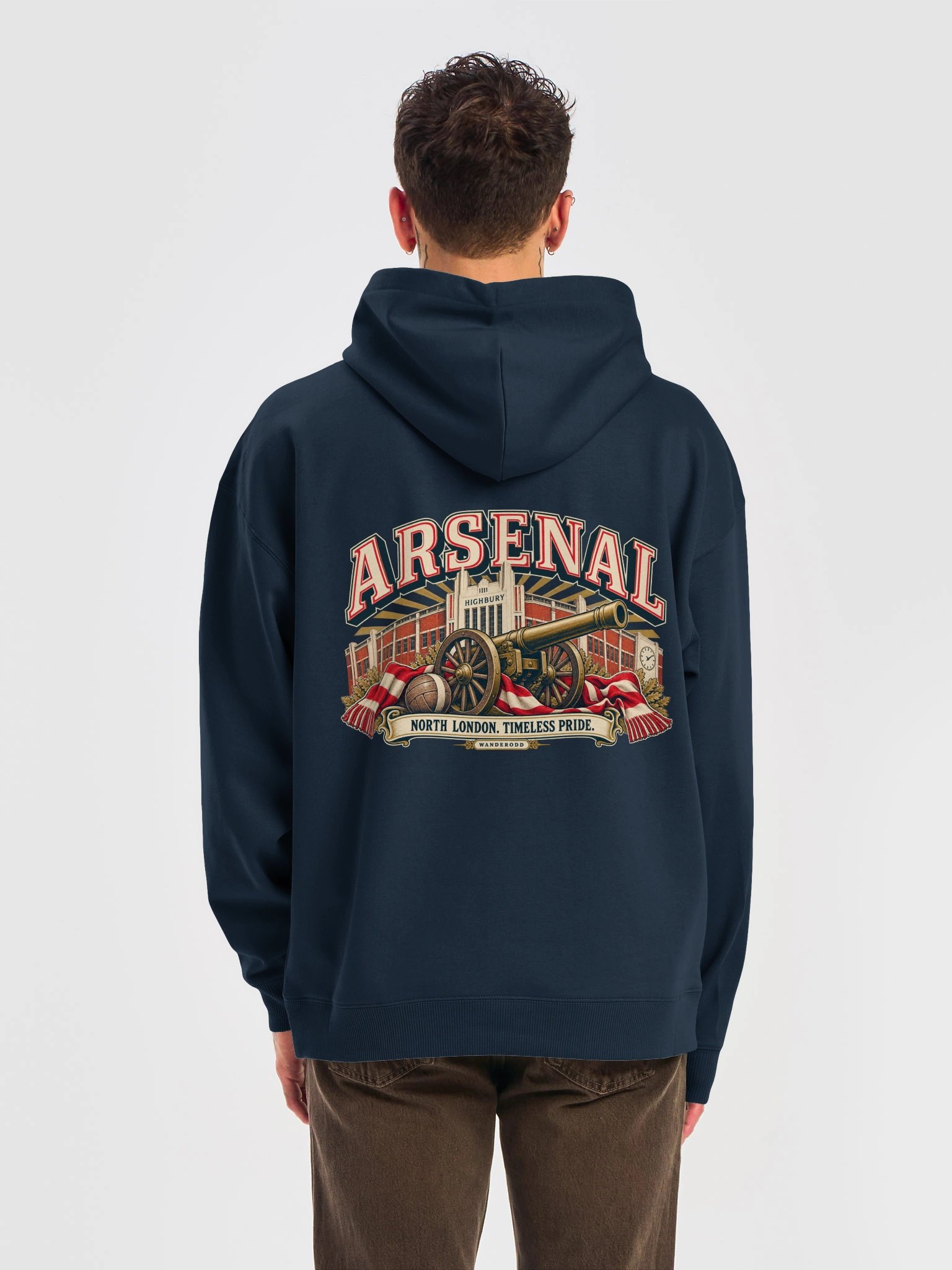 Arsenal Highbury Retro Football Hoodie | WanderOdd product image (21)
