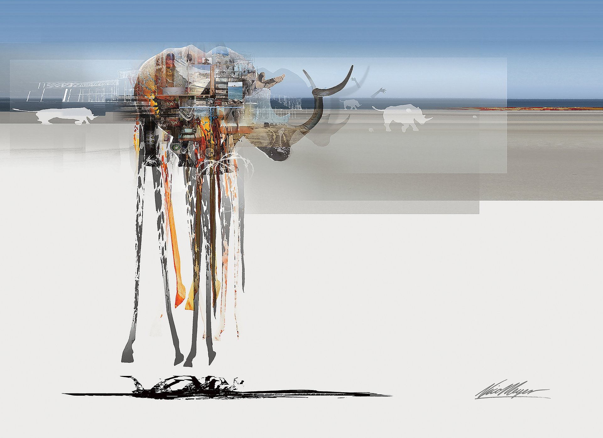 The Foundation: Rhino Fine Art Canvas Print | 1:1.33 Ratio product image (8)