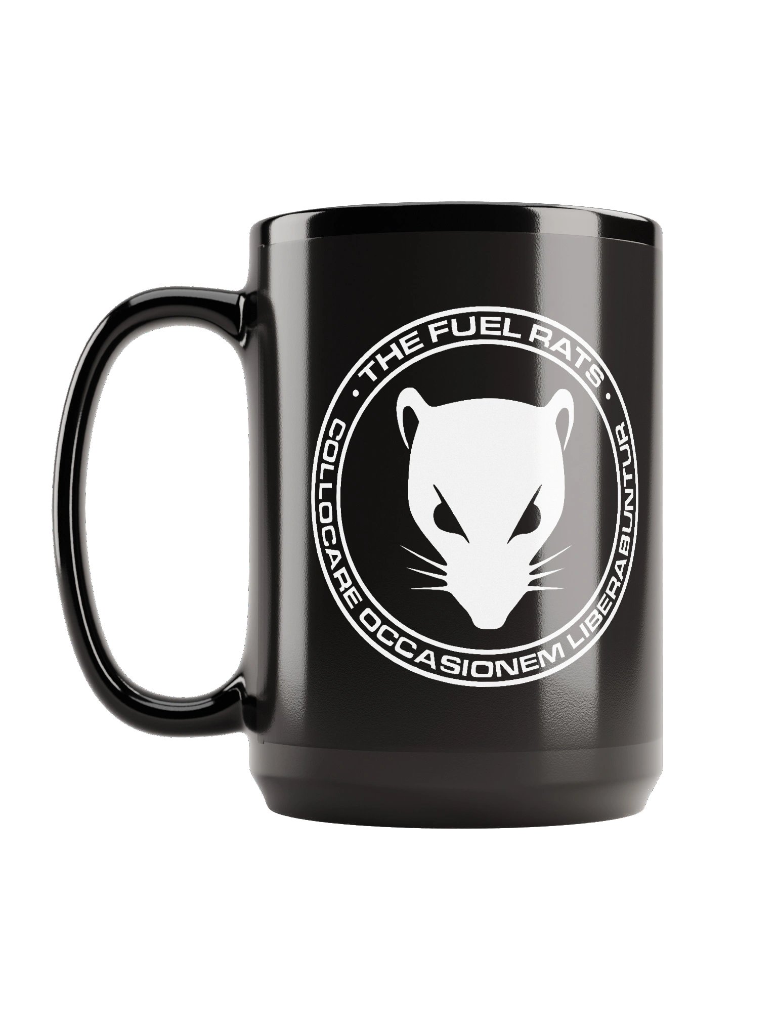 15oz Glossy Solid Black Roundel Mug product image (1)