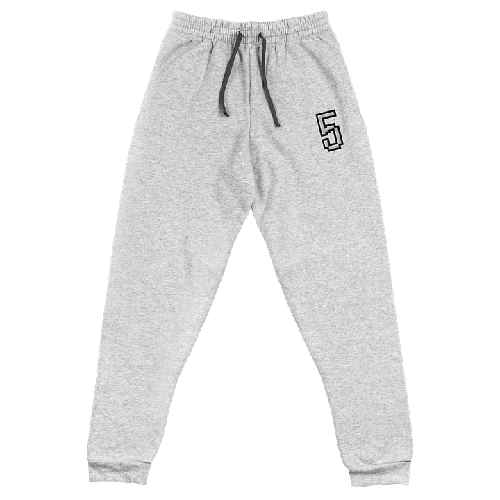 Grey Embroidered Pixel 5 Joggers (Unisex) product image (1)