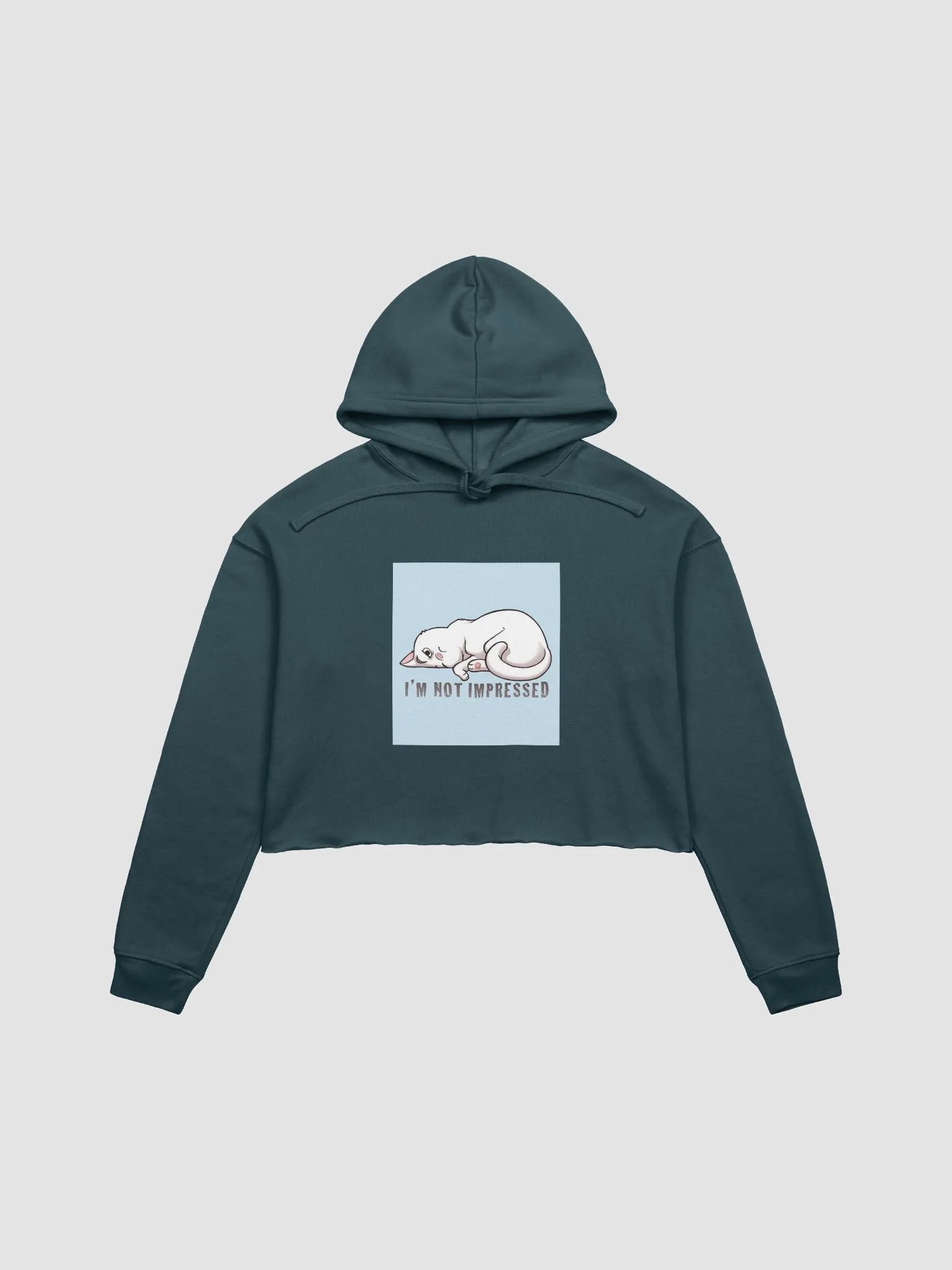 Not Impressed Cat Crop Hoodie product image (7)