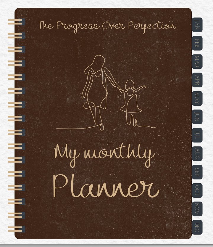 The Progress Over Perfection Monthly Planner product image (1)