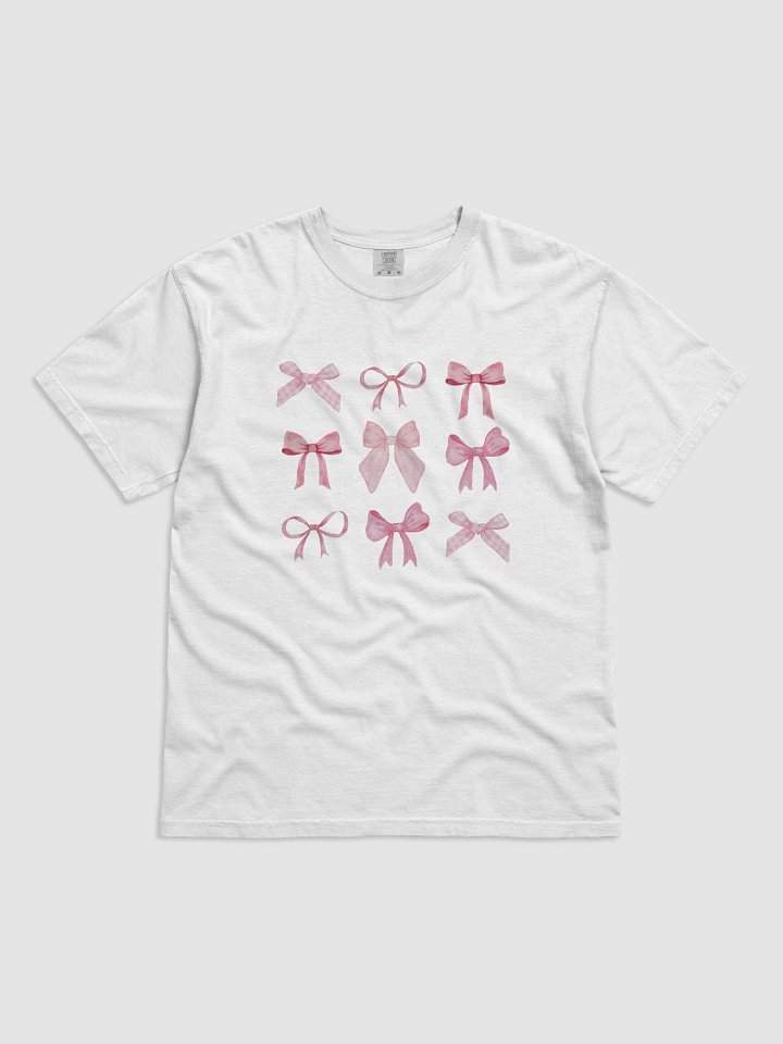 Comfort Colors Pink Bows Coquette Shirt product image (1)