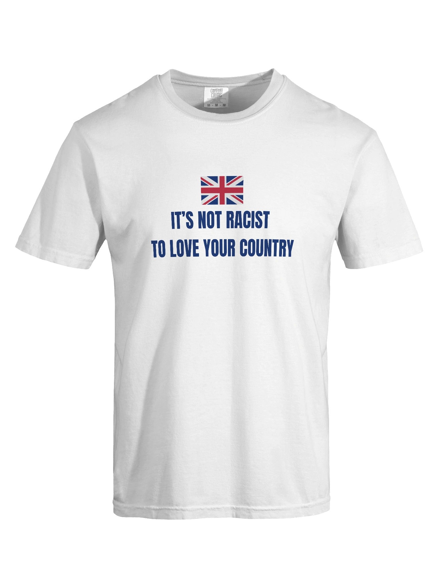 “It’s Not Racist to Love Your Country” White Patriot Tee product image (7)