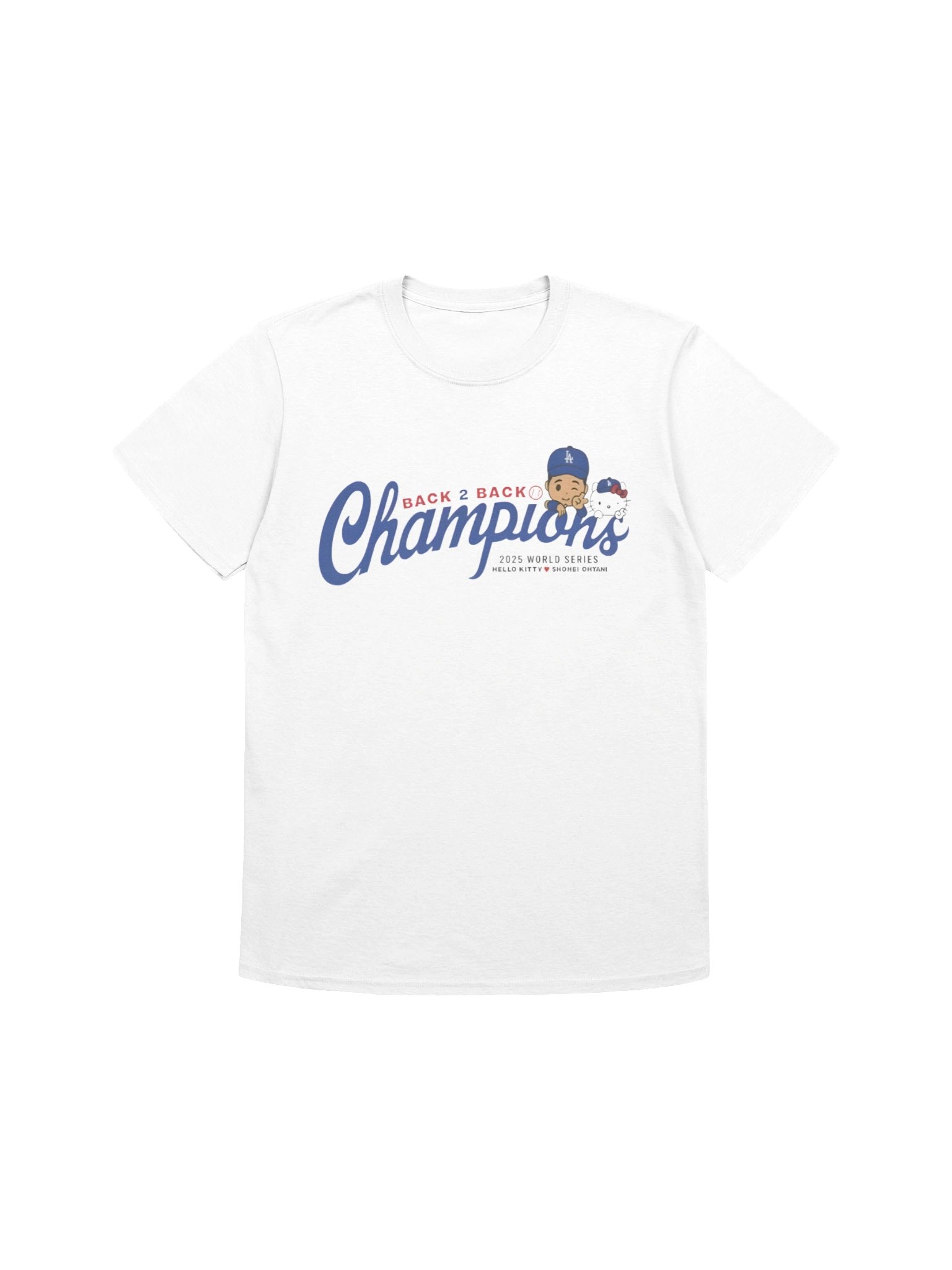 Shohei Ohtani Back to Back Champions Hello Kitty Dodgers Shirt product image (1)