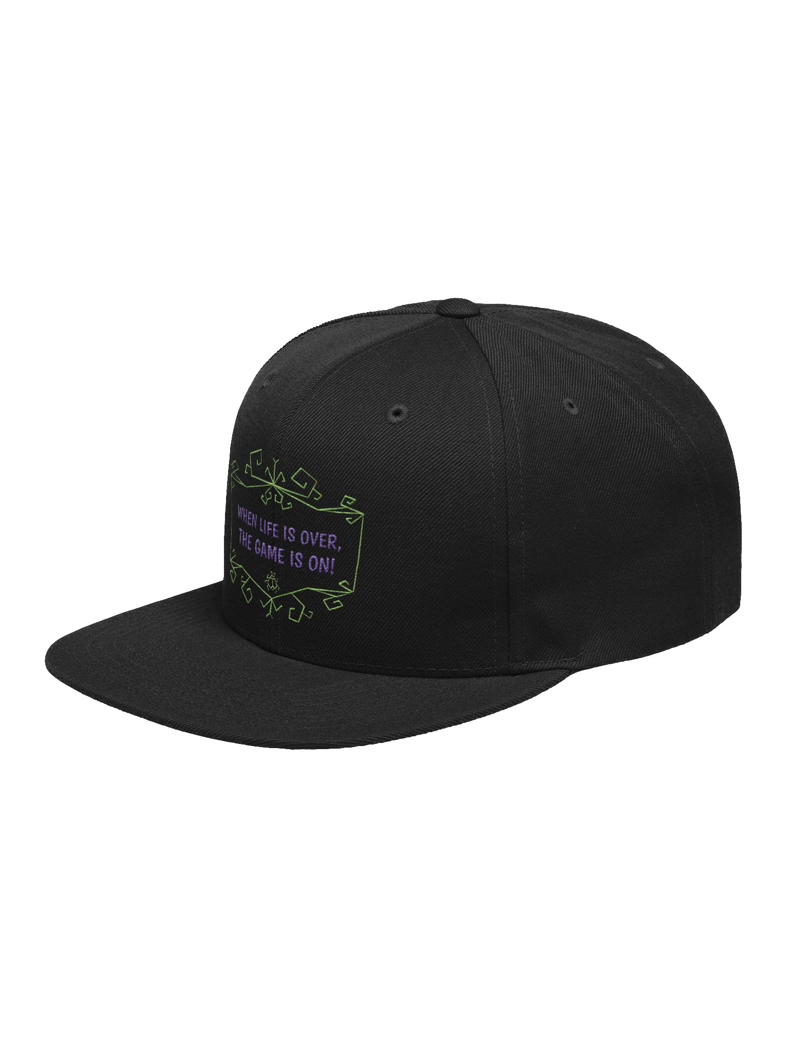 [UM Designs] When Life Is Over, The Game Is On - Black Snapback Hat product image (3)