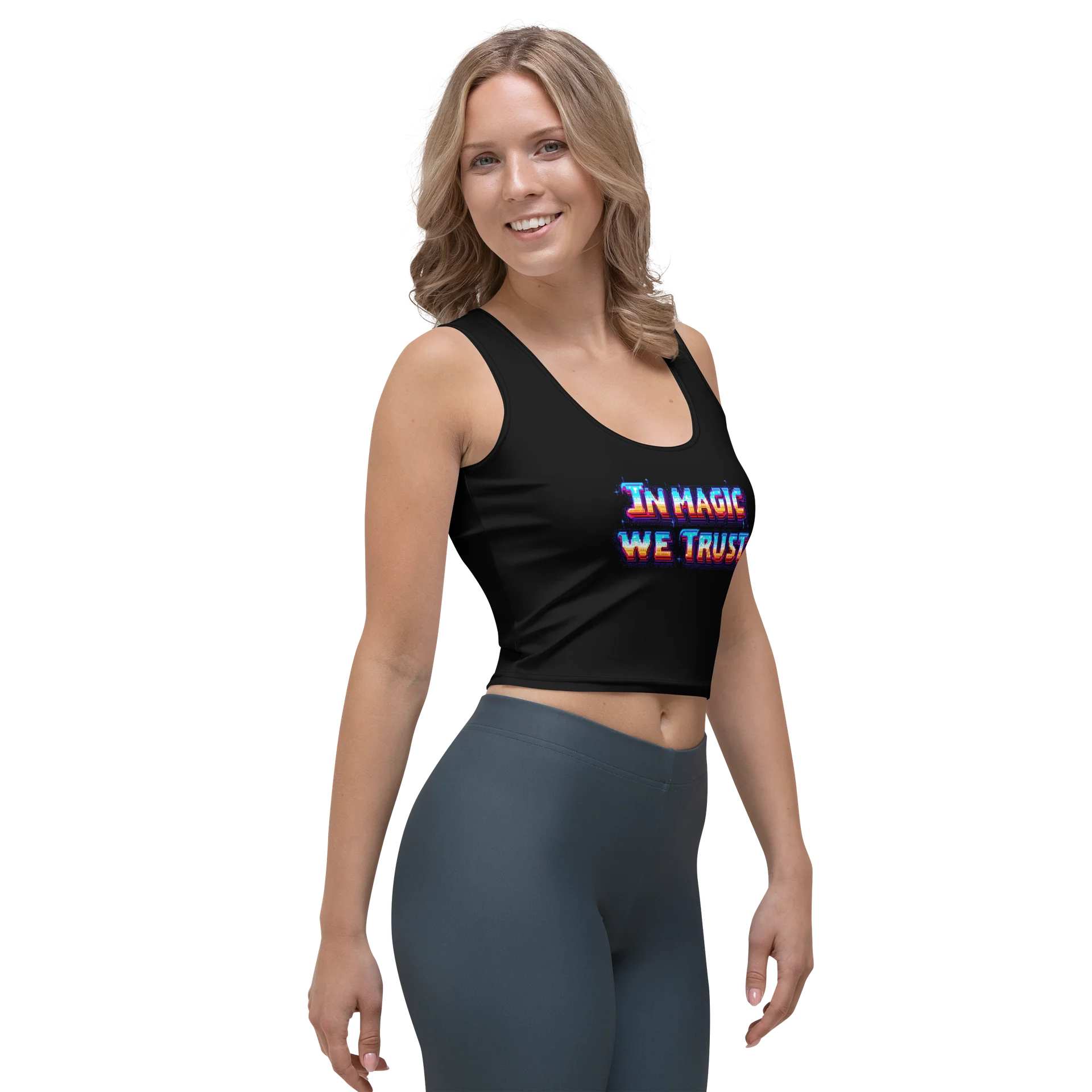In Magic We Trust All-Over Crop Top product image (5)