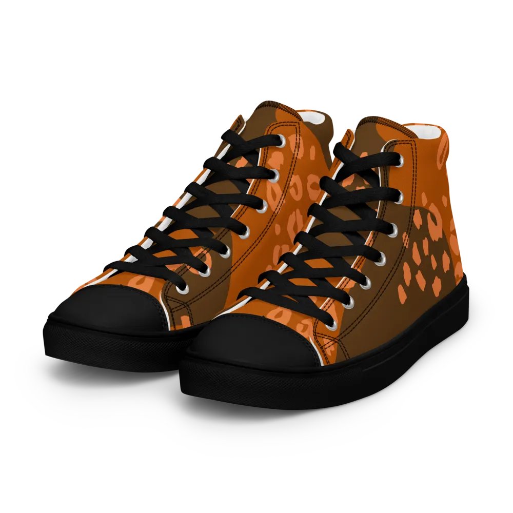 Leopard Orange Men's High Tops product image (15)