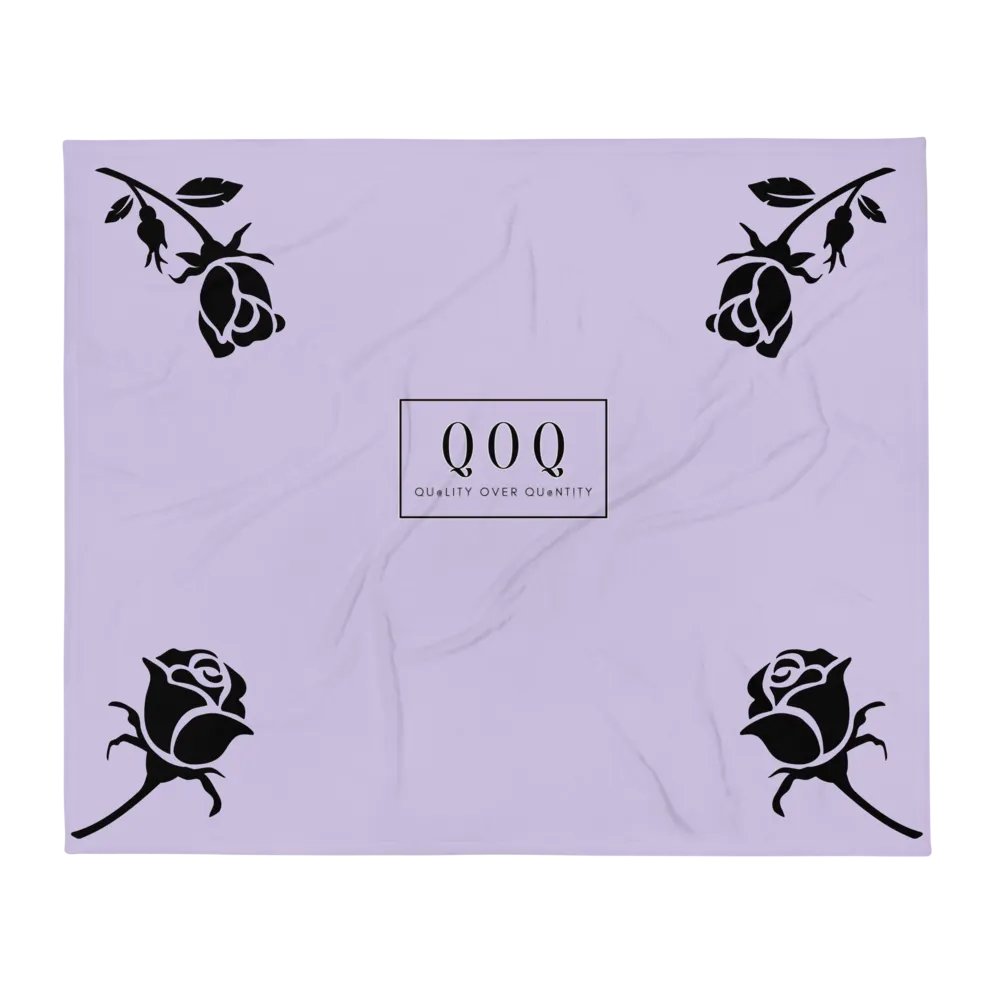 Rose Throw Blanket (Lt. Purple) product image (1)