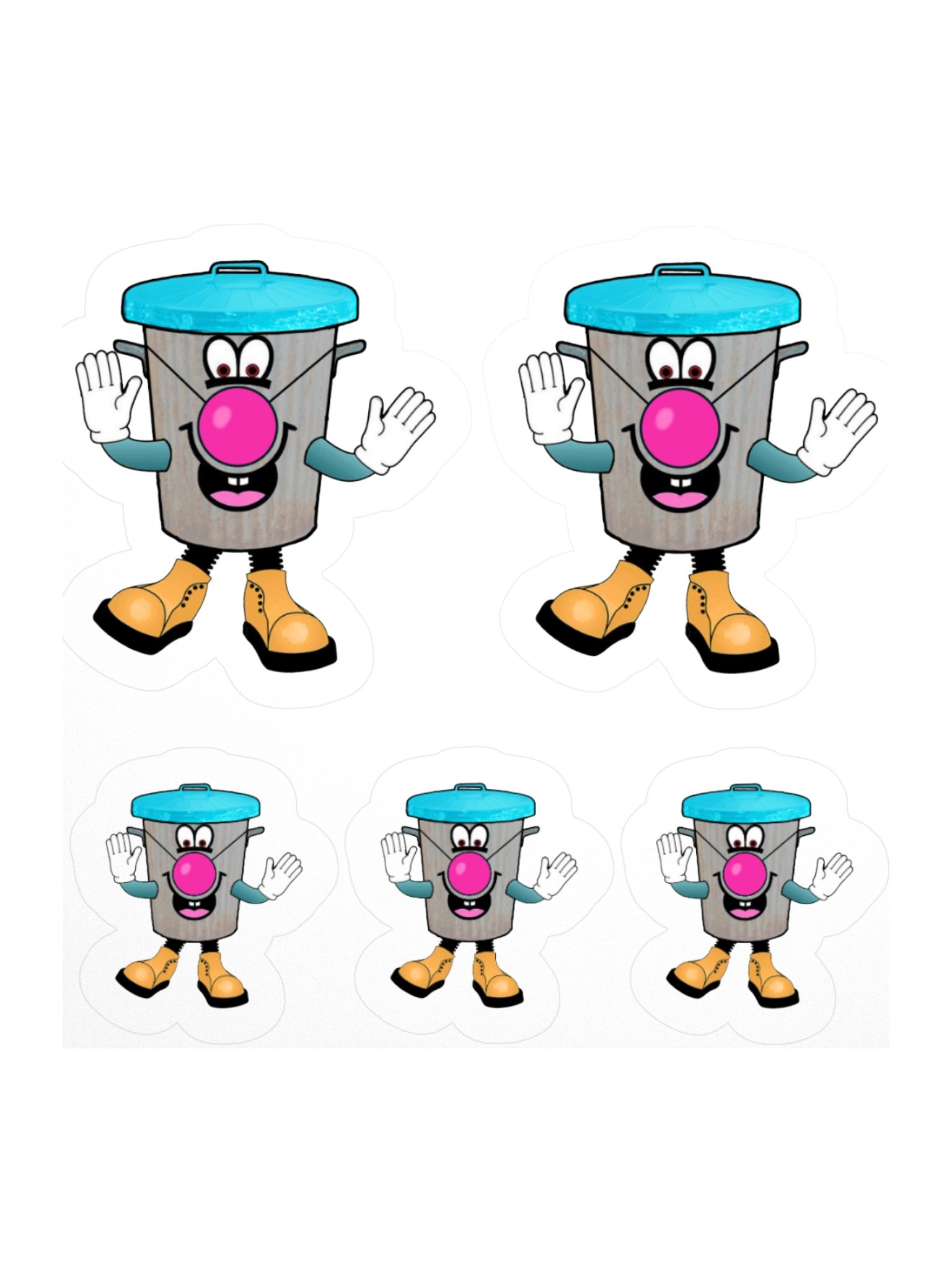 'Rusty Receptacle' Unique Character Stickers product image (1)