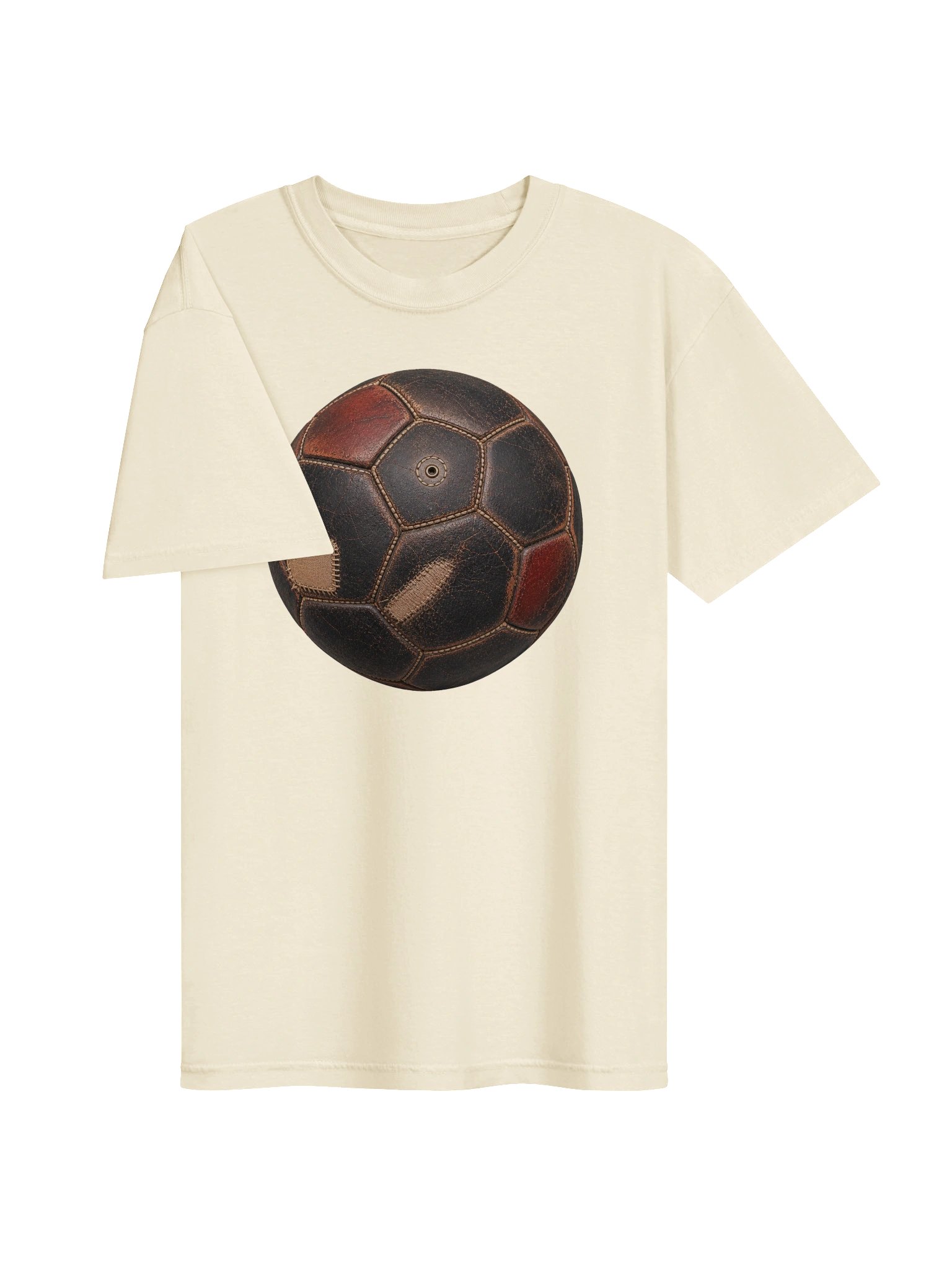 Cinder Pitch 014 Vintage Soccer Ball Art Tee product image (3)