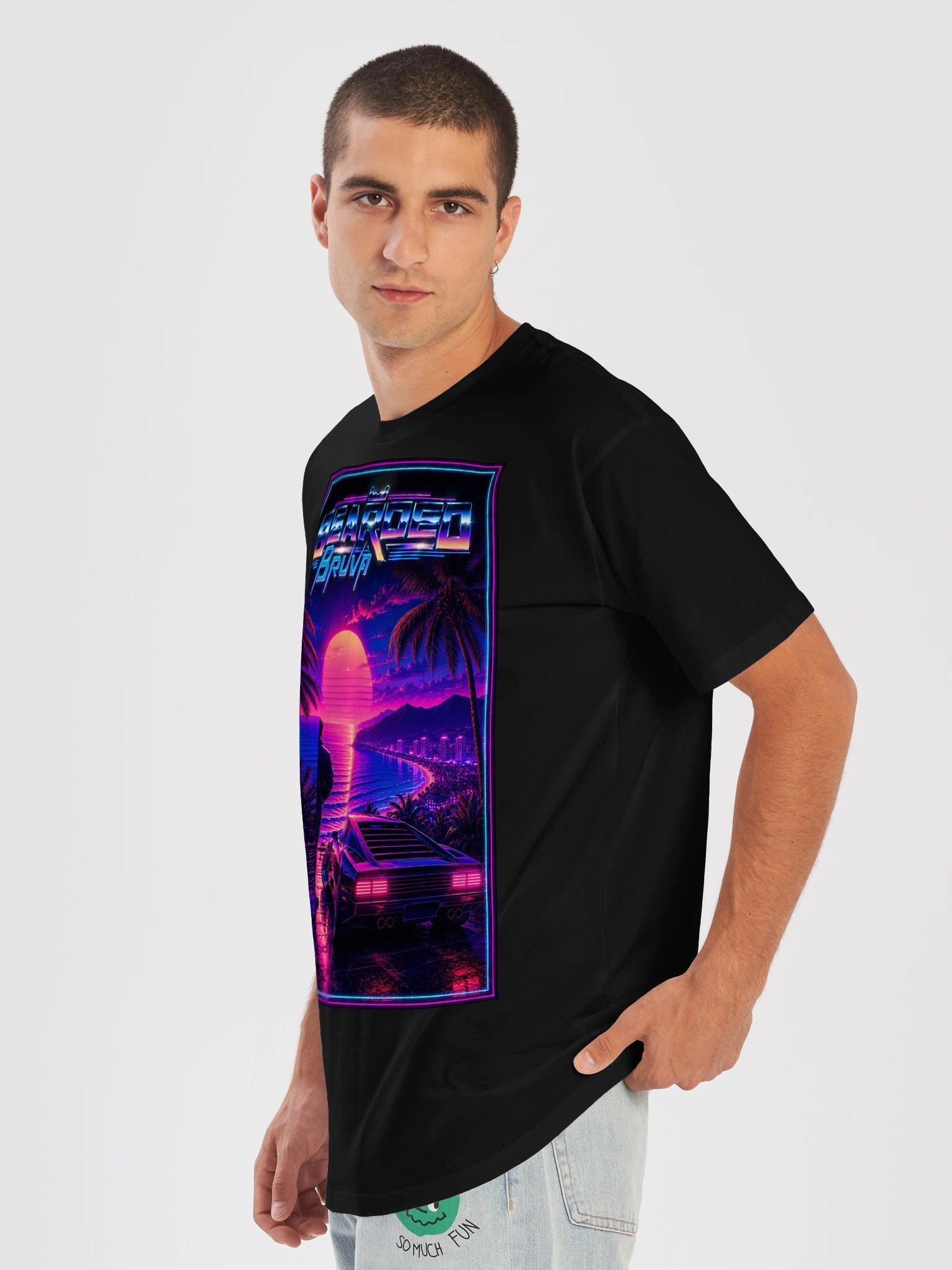 BeardedBruva Neon Sunset Tee product image (69)