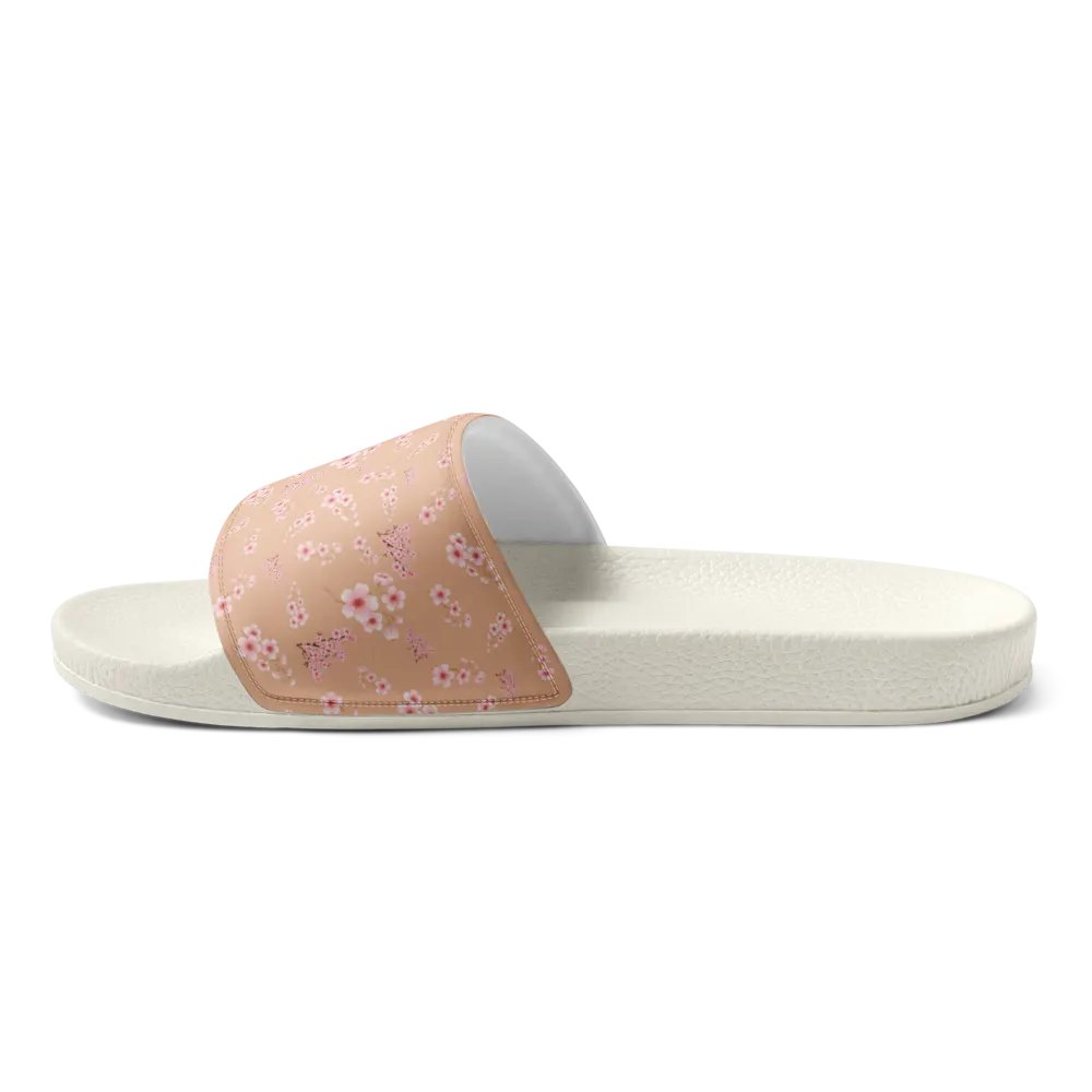 Cherry Blossoms on Cream Women's Slides product image (8)