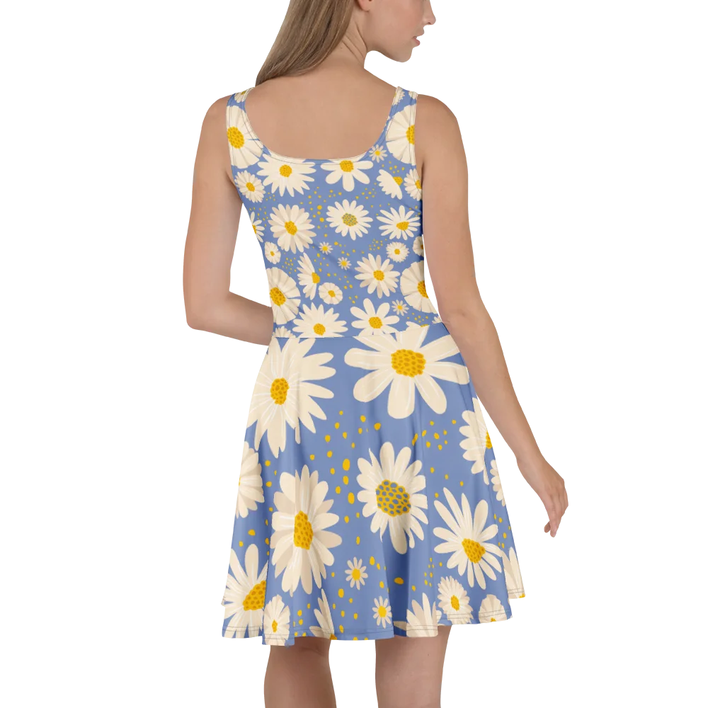 Blue Daisy Bloom Skater Dress product image (4)