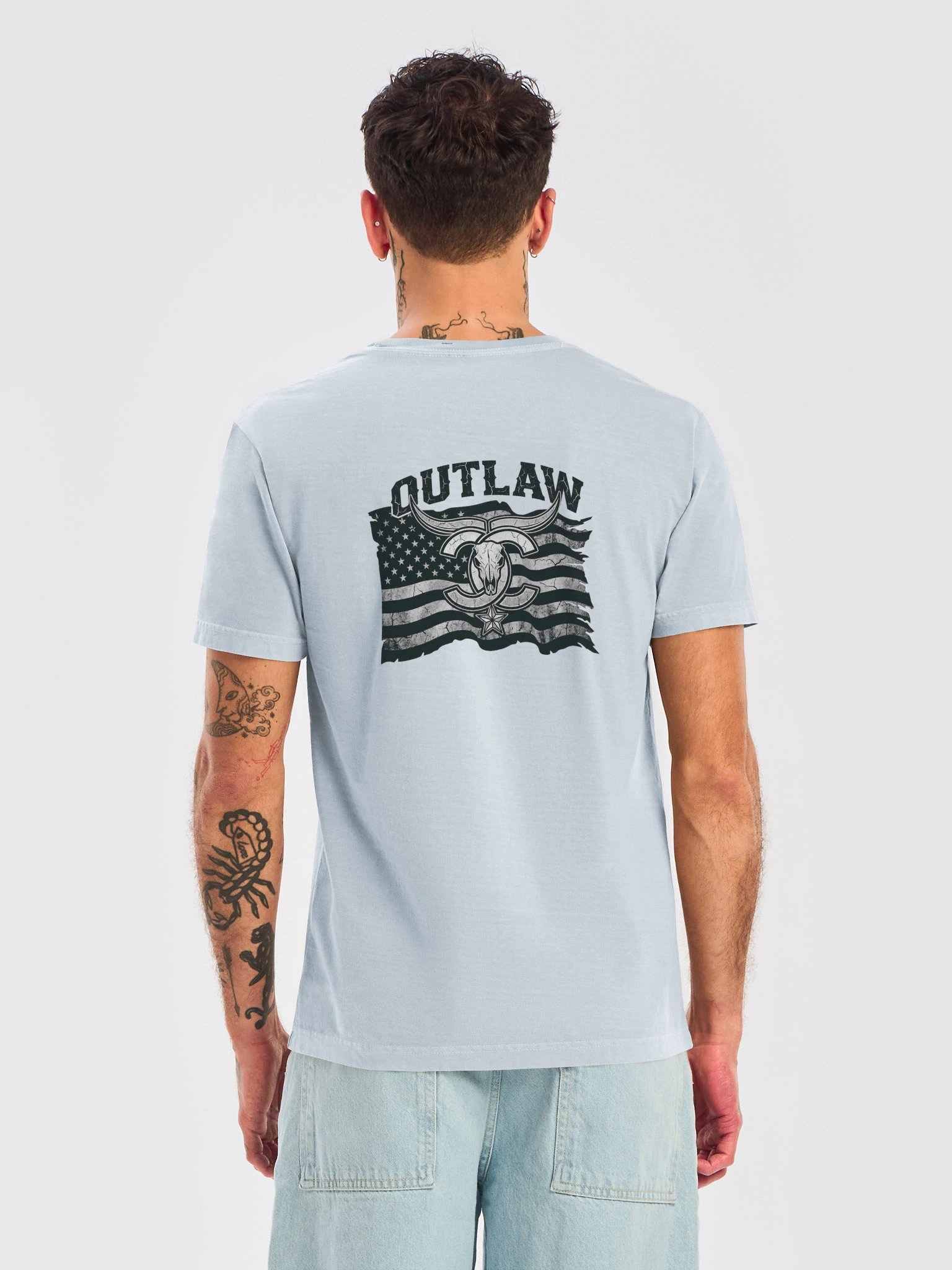 Outlaw Denim Tee - Back product image (6)