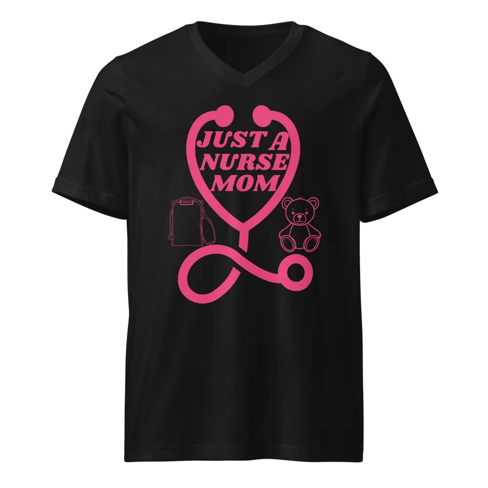 Nurse Mom Stethoscope V-Neck Tee product image (1)