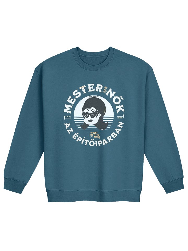 Laza Mesternő Retro Vibe_Unisex Gildan Pulcsi_EQALL.hu® Originals_Fek - Feh / Bézs product image (10)