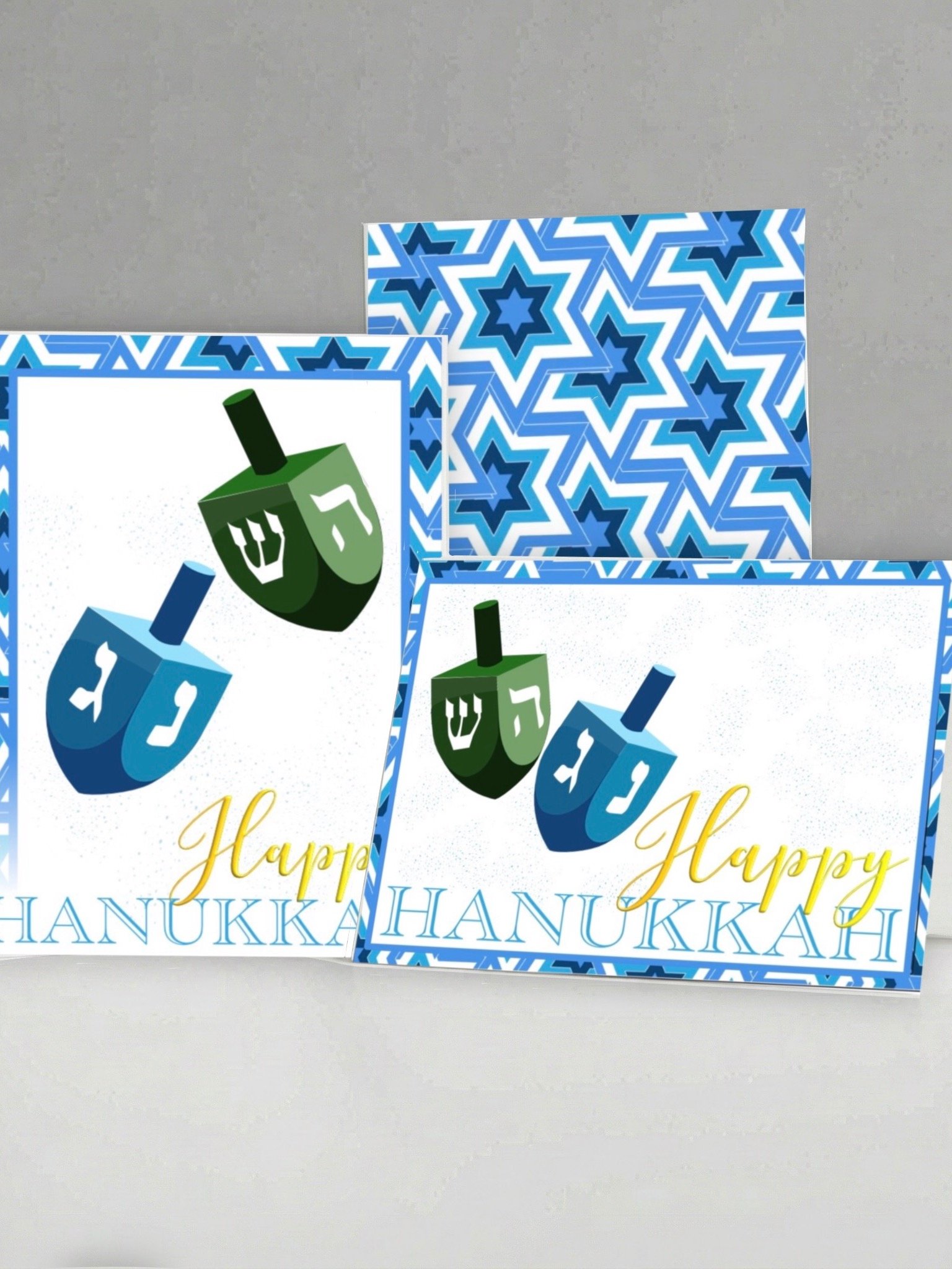 Printable Hanukkah Greeting Cards + Gift Tags product image (1)