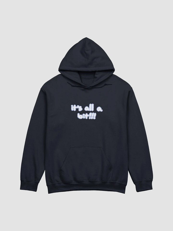 “It’s all a bit!!!” (lined design, #BDCAEF) classic hoodie product image (2)