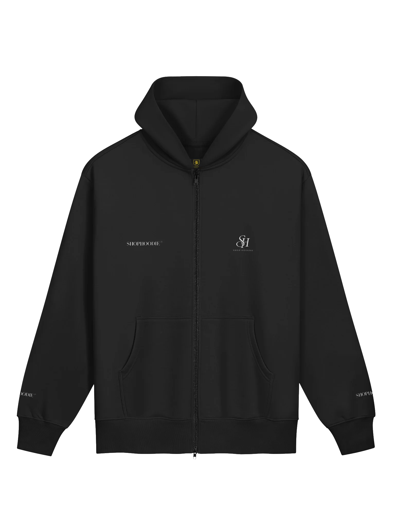 ShopHoodie® Elite Zip Hoodie — Elite White Print Edition product image (2)