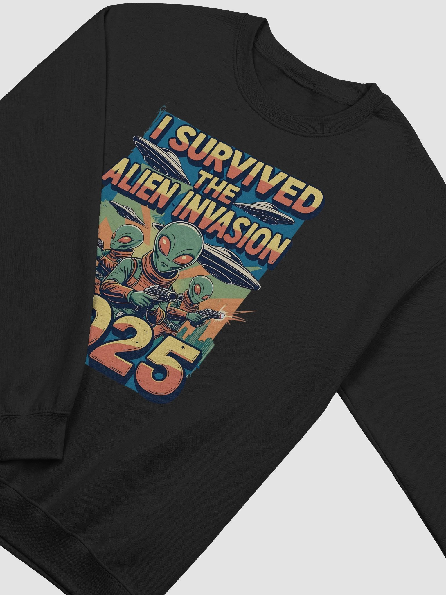 I Survived the Alien Invasion Retro Sweatshirt product image (4)