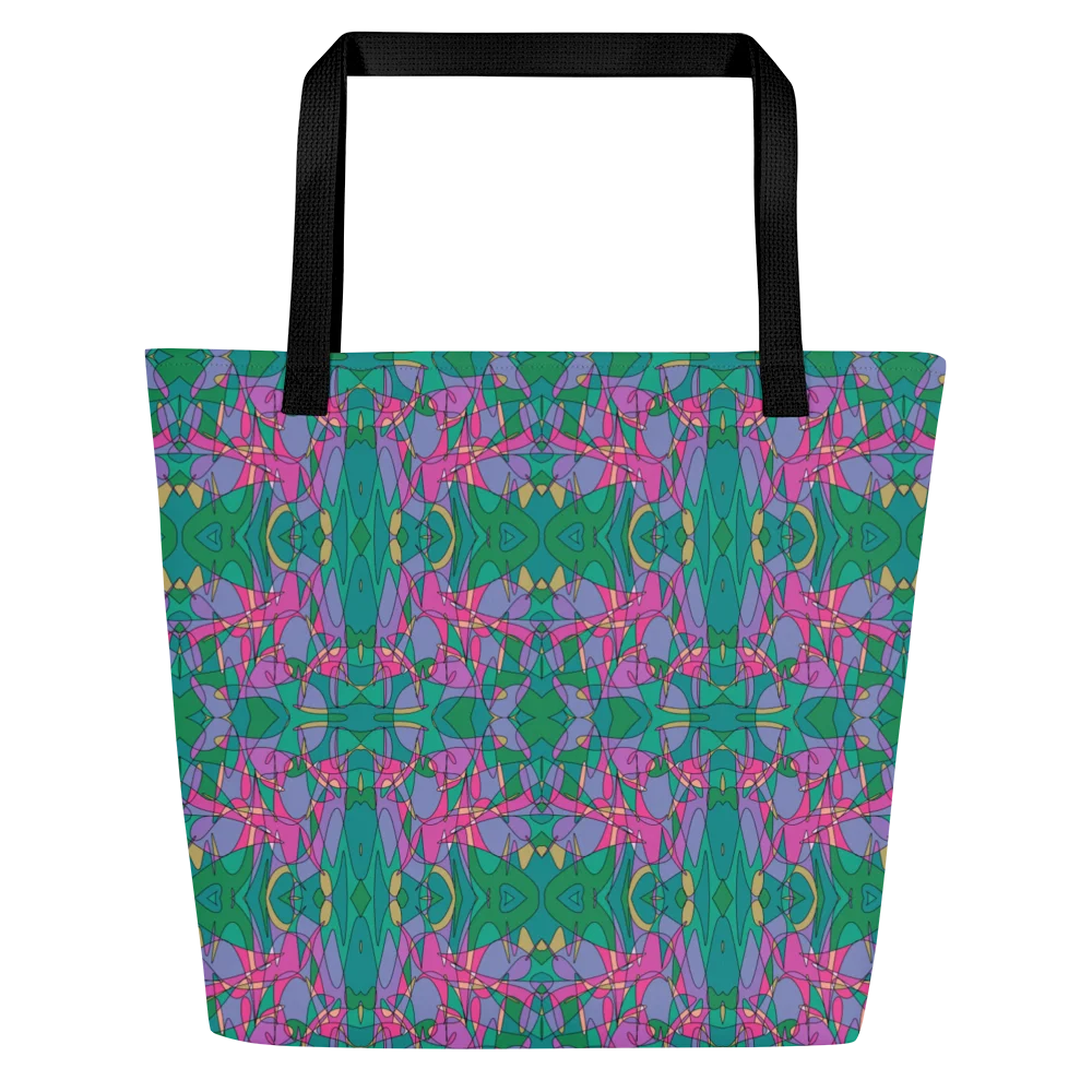 Ovals Entwined Pattern Large Tote Bag w/ Pocket product image (1)