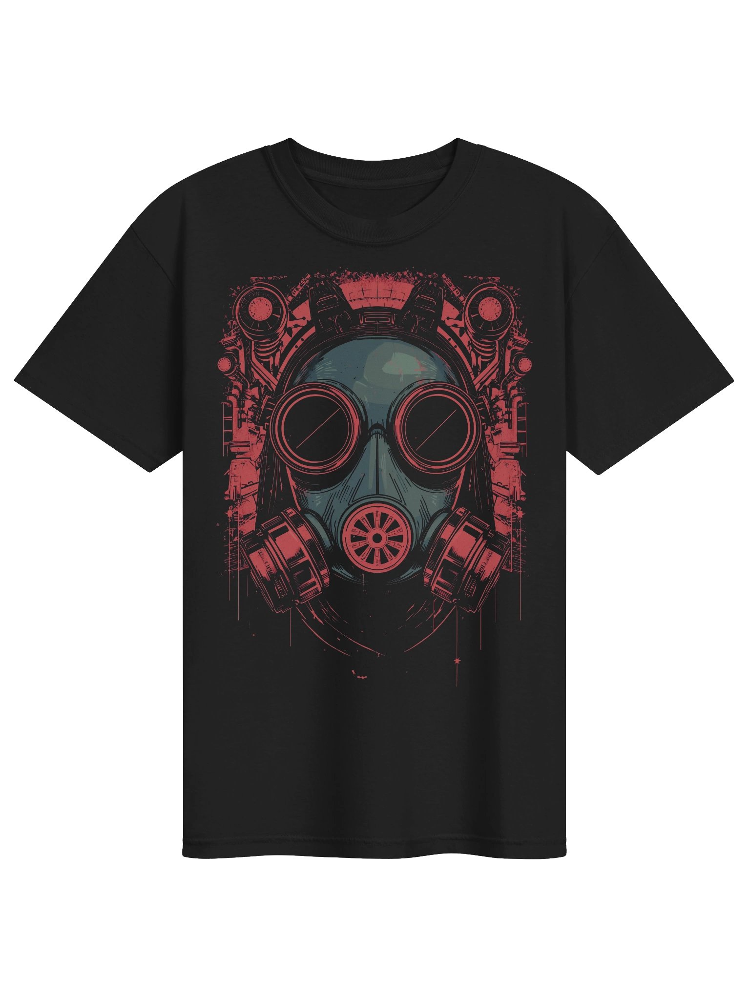 Red Reactor Gas Mask Heavyweight T-Shirt product image (1)