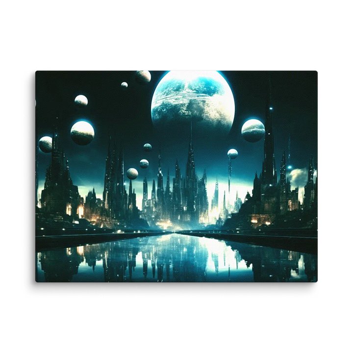 Celestial Reflections: The Midnight Horizon - Print on Canvas product image (2)