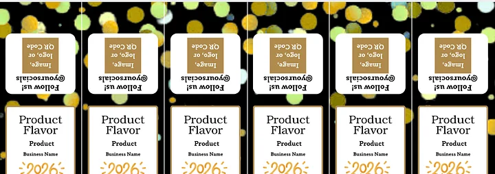 Midnight Sparkle Label Template product image (2)